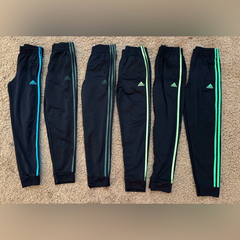 Adidas Kids Tricot Track Jogger Pants with stripes